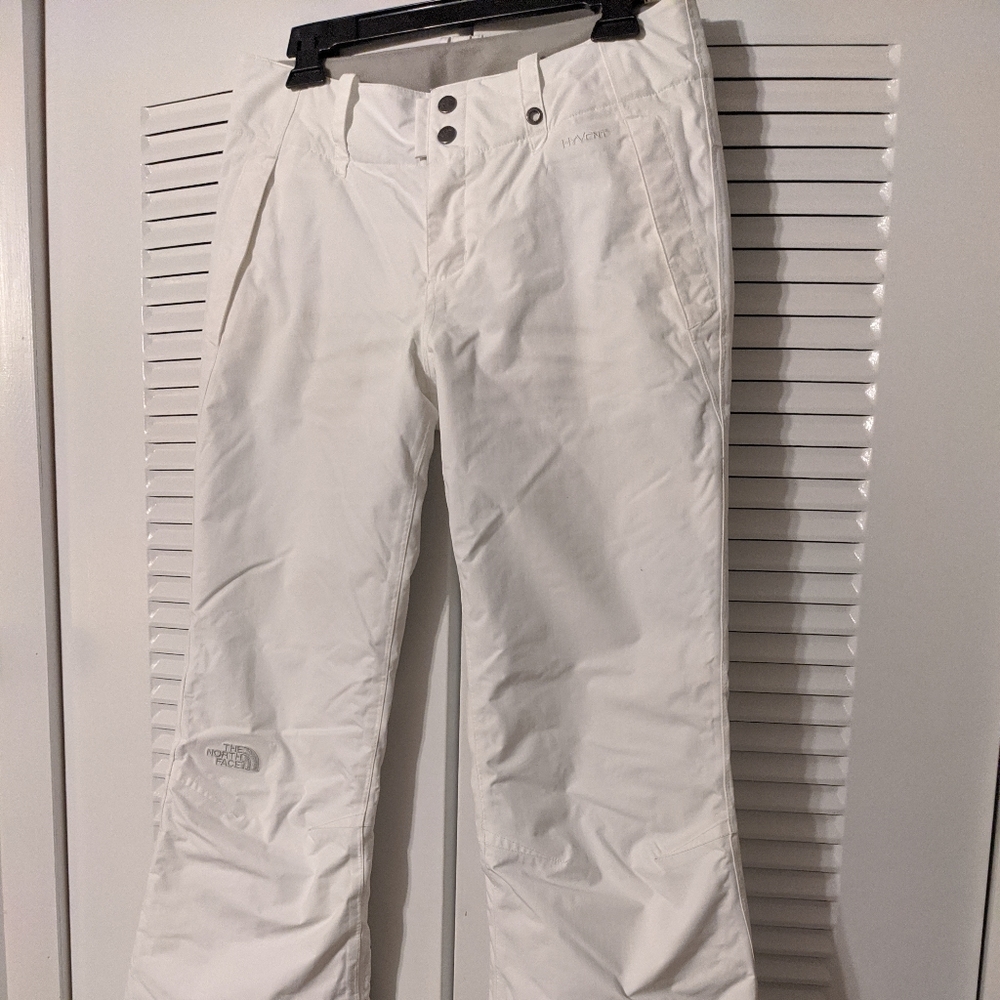 North Face white ski pants